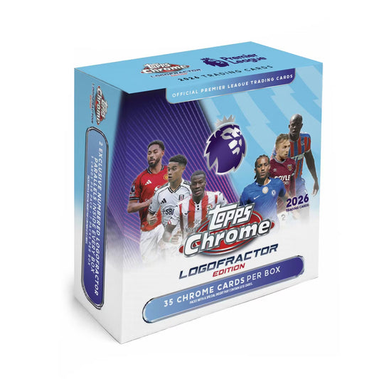 2026 Topps Chrome Premier League EPL Soccer Logofractor Edition Box
