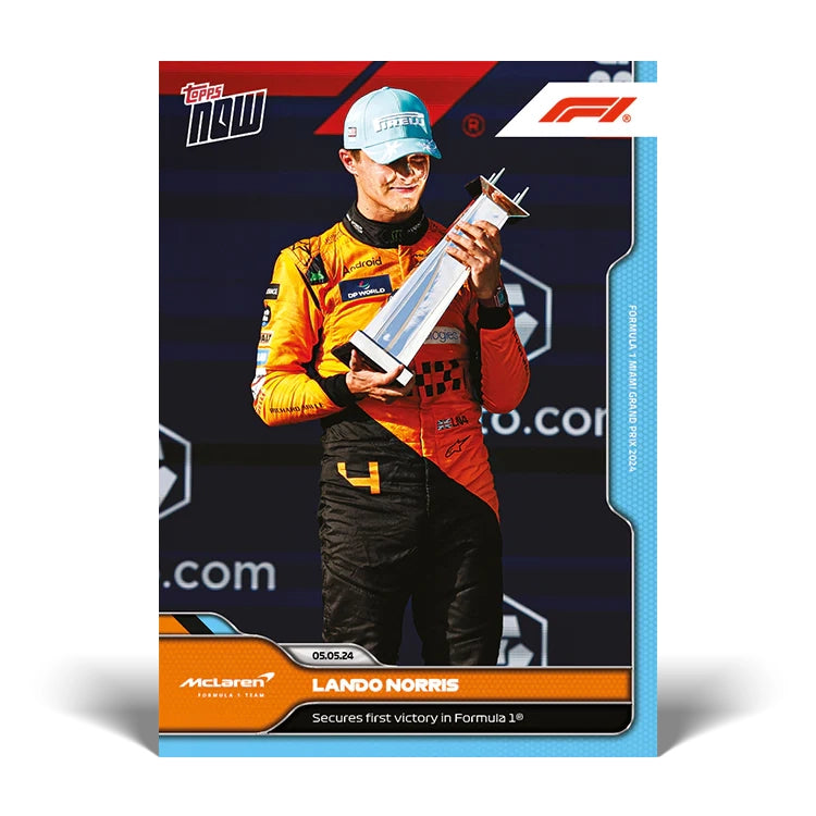 Lando Norris - Secures first victory in Formula 1® - 2024 Formula 1® Topps Now® Card 12