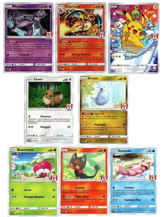 Pokemon KFC Indonesia Promo Stamp Complete Set